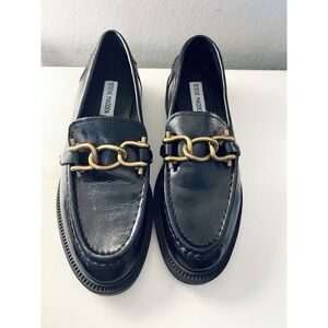 Women's STEVE MADDEN Karmine Loafer Slip‎ On Patent Leather SIZE 8.5